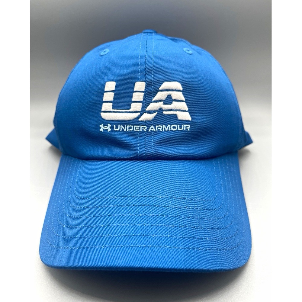 Under Armour UA Graphic Cap Blue Adjustable Strapback Hat | Unstructured | NWT